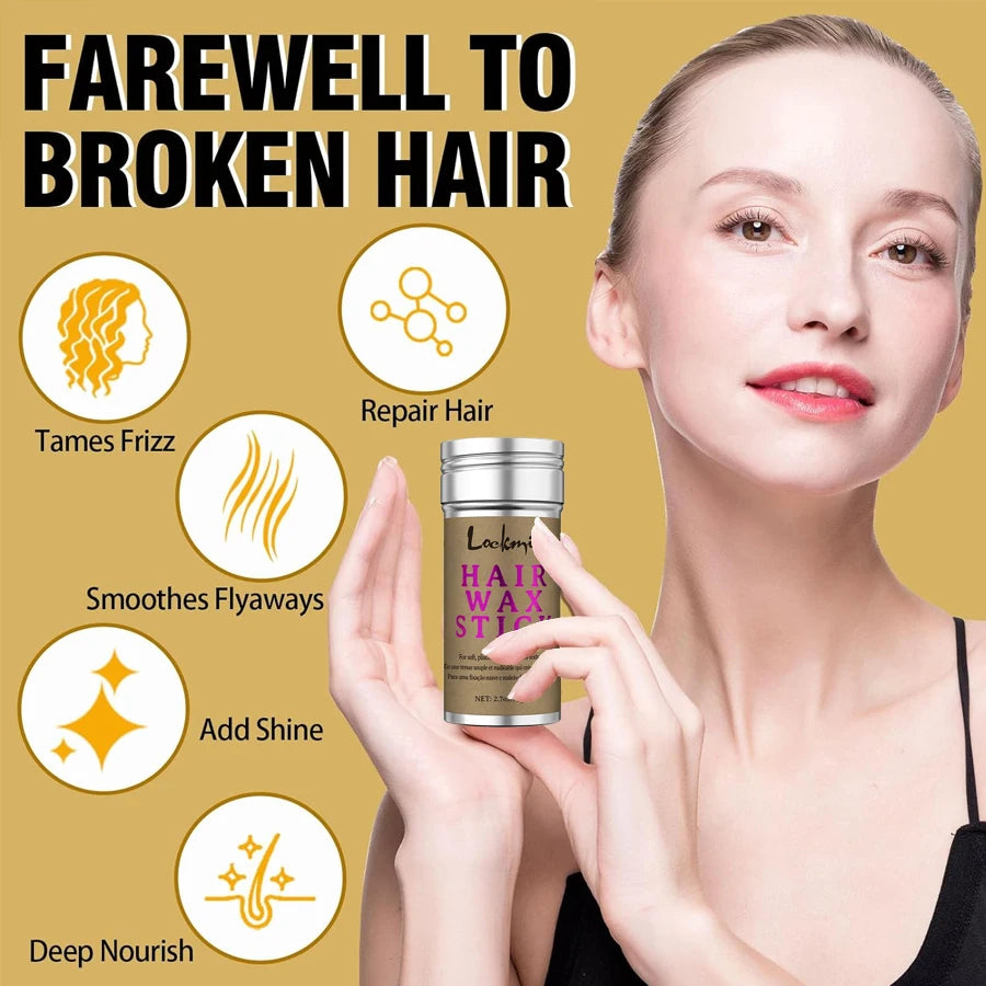LOCKMIO Women’s Hair Wax Stick – Anti-Frizz Styling Wax for Wigs, Flyaways, and Smooth, Long-Lasting Hair Control