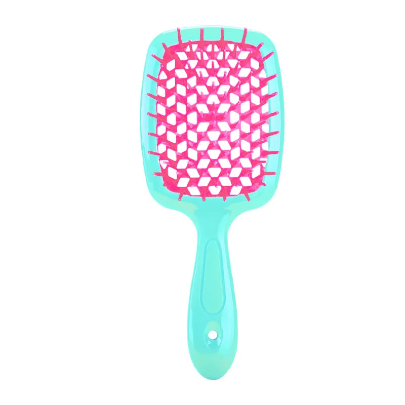 Fluffy Mesh Hair Comb – Detangling & Scalp Massage Brush for Wet or Dry Hair, Ideal for Salon and DIY Styling
