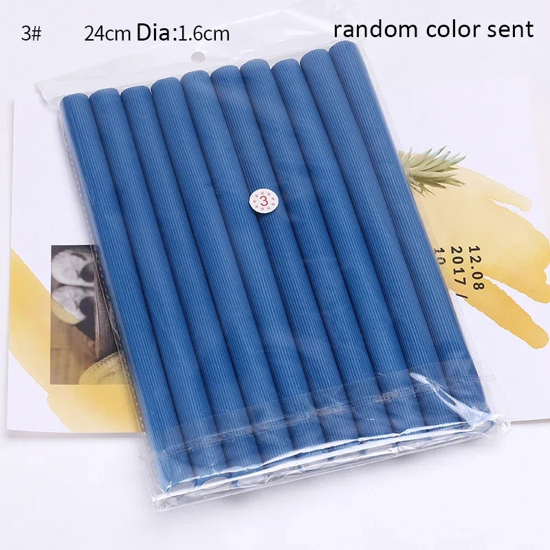 Flexi Hair Rollers – 10pcs Soft Foam Curling Rods