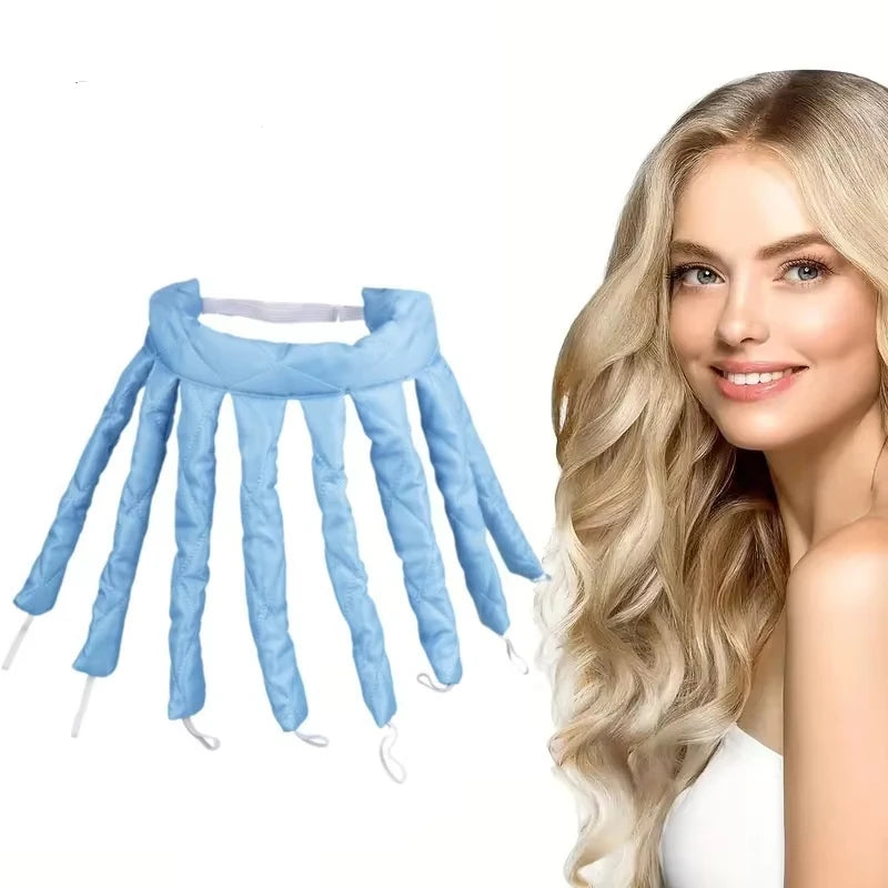 1pc Soft No-Heat Octopus Hair Curler – Overnight Hairstyling Band for Long Hair, Creates Heat-Free Curls