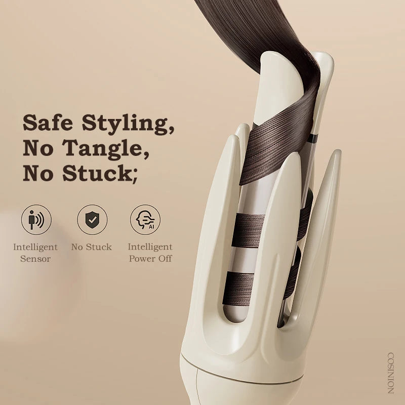 28mm Automatic Hair Curler with Negative Ion Technology – Rotating Ceramic Styling Tool for Smooth, Tangle-Free, Long-Lasting Waves