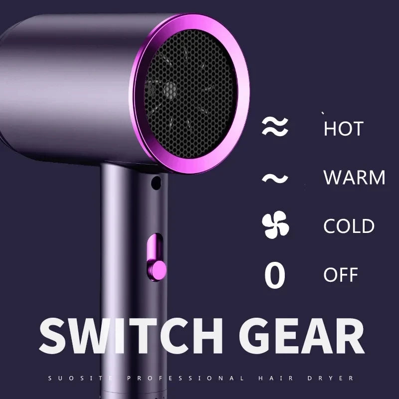 Professional Ionic Hair Dryer – Portable, Heat-Protected Styling Tool for Home, Travel, and Hotel Use