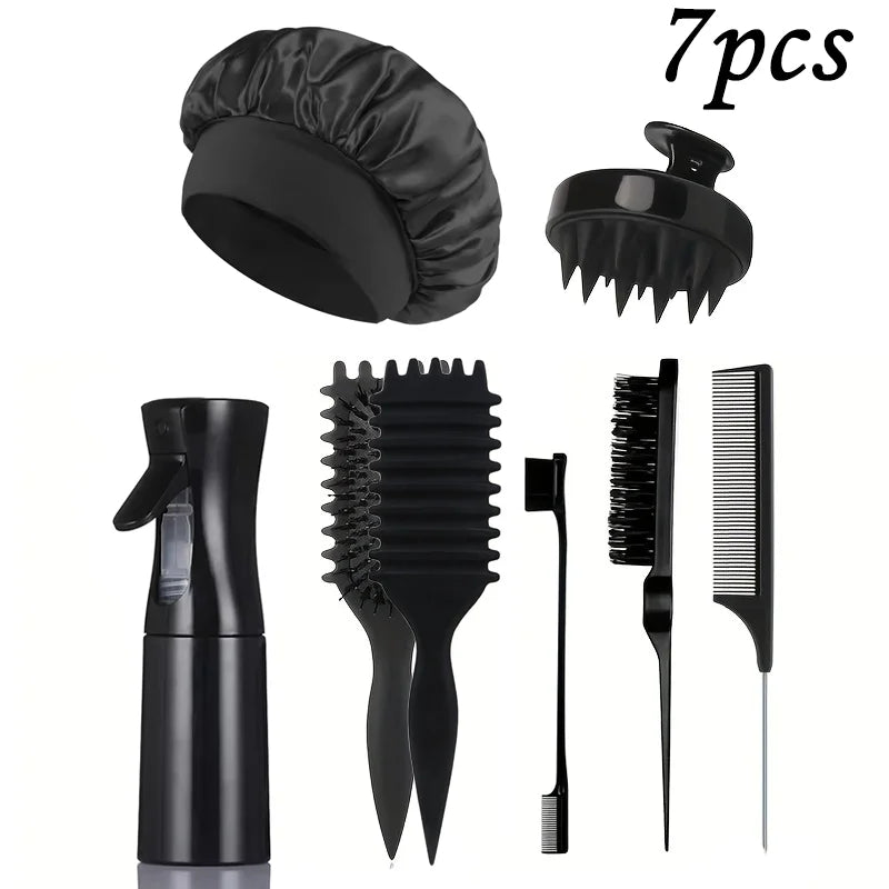 Hair Essentials Pack 🌟 Brush + Comb + Cap