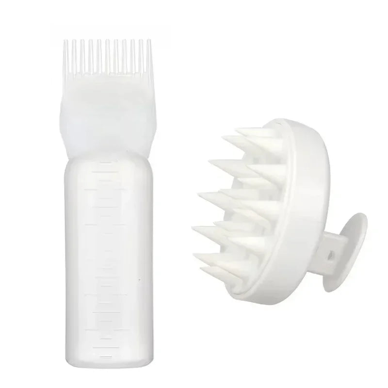 Silicone Shampoo & Scalp Massage Brush – Hair Dye, Oil Applicator, and Styling Tool for Salon or Home Use