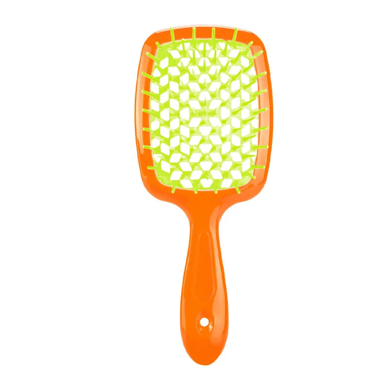Fluffy Mesh Hair Comb – Detangling & Scalp Massage Brush for Wet or Dry Hair, Ideal for Salon and DIY Styling