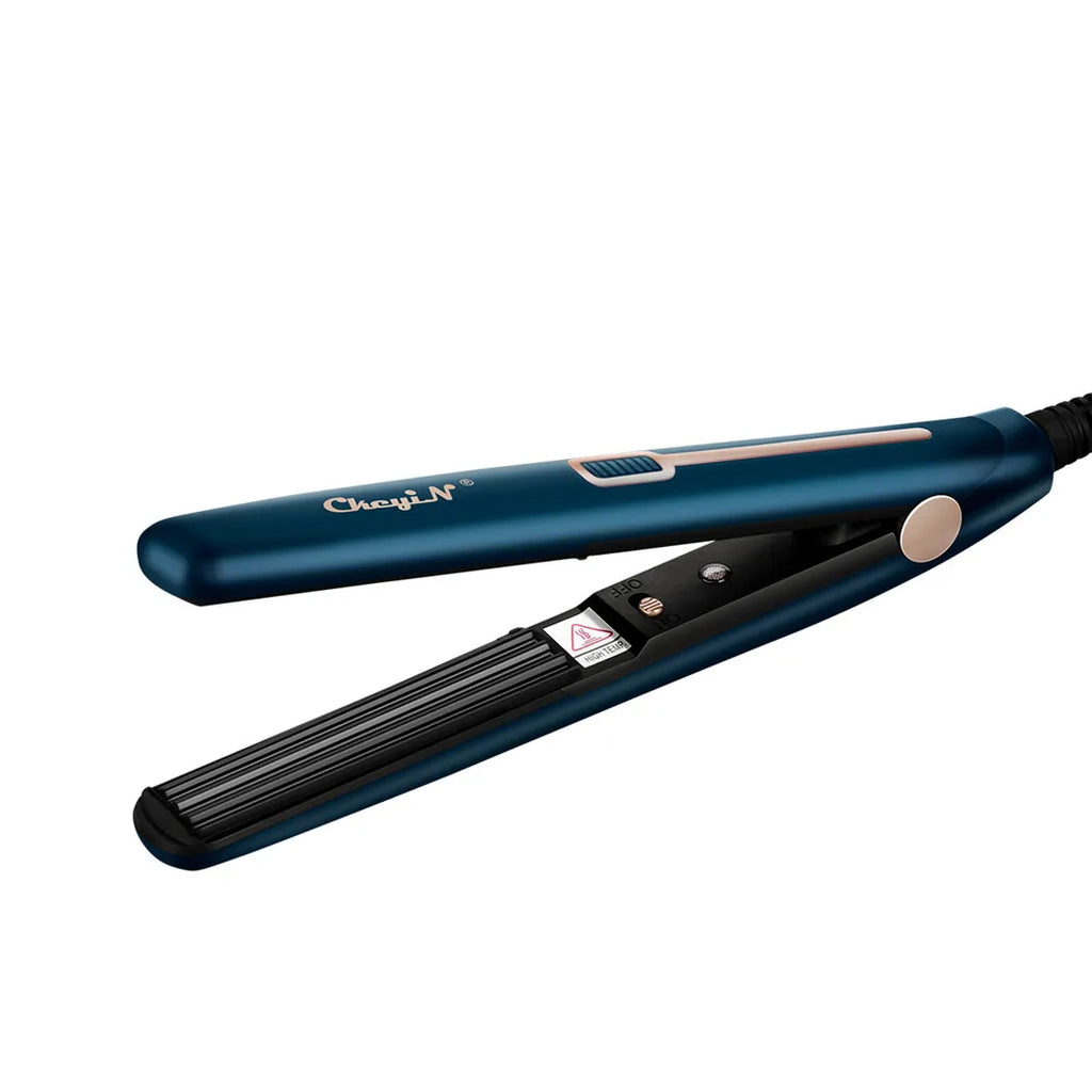 CkeyiN 2-in-1 Mini Hair Straightener & Curler – Portable with Constant Temperature