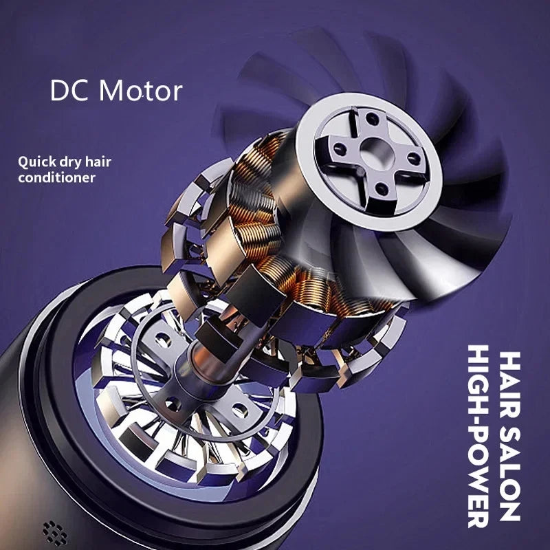 Professional Ionic Hair Dryer – Portable, Heat-Protected Styling Tool for Home, Travel, and Hotel Use