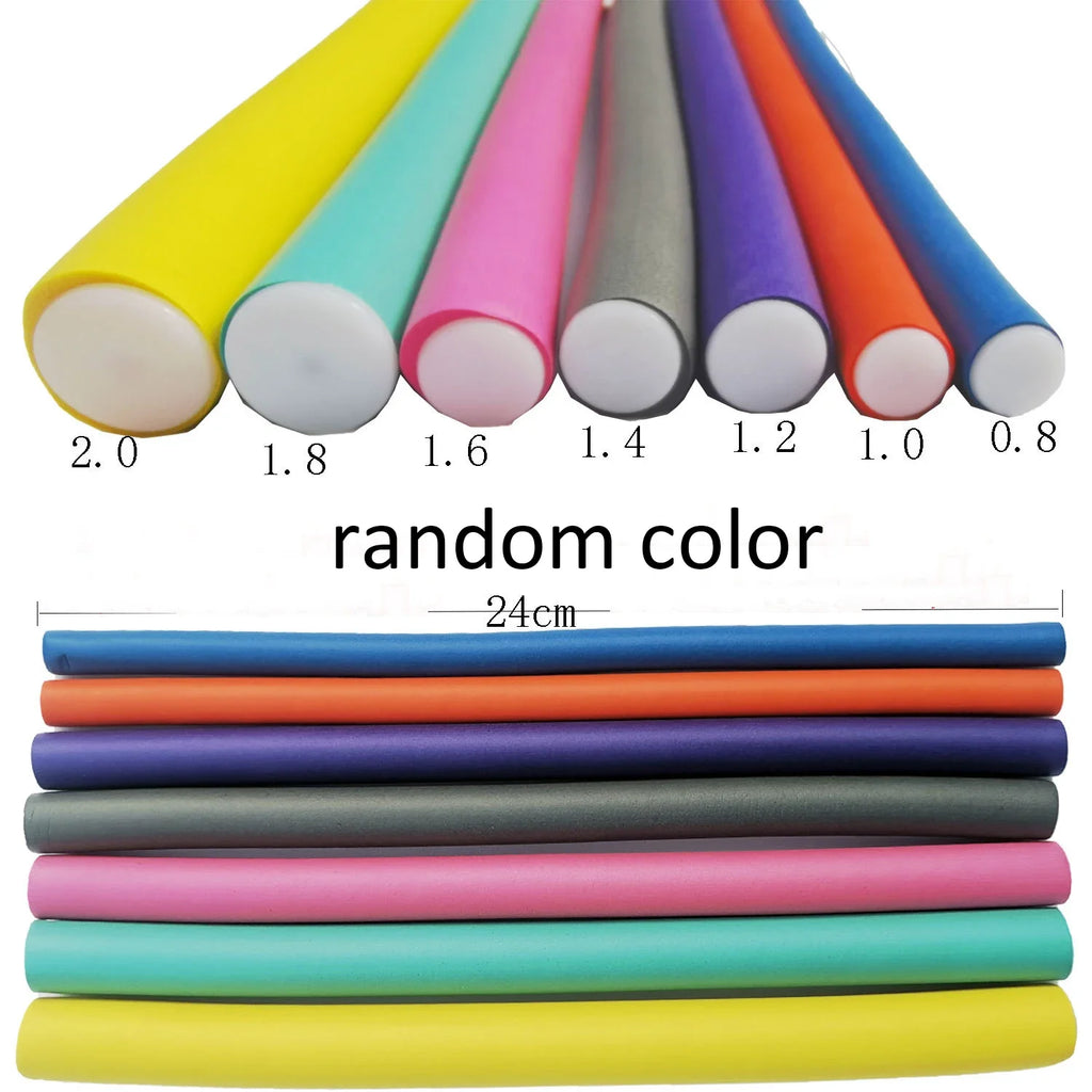 Flexi Hair Rollers – 10pcs Soft Foam Curling Rods