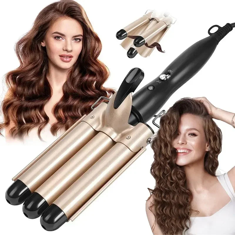 3 Barrel Hair Curling Iron for Beach Waves