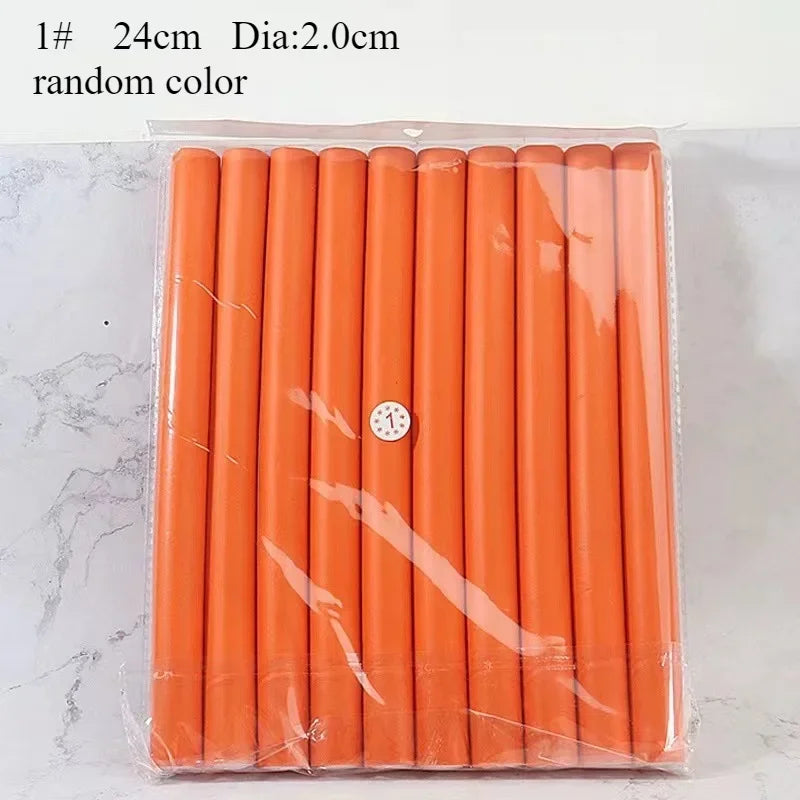 10 Piece Soft Foam Flexible Hair Curlers – No-Heat Twist & Style Rollers