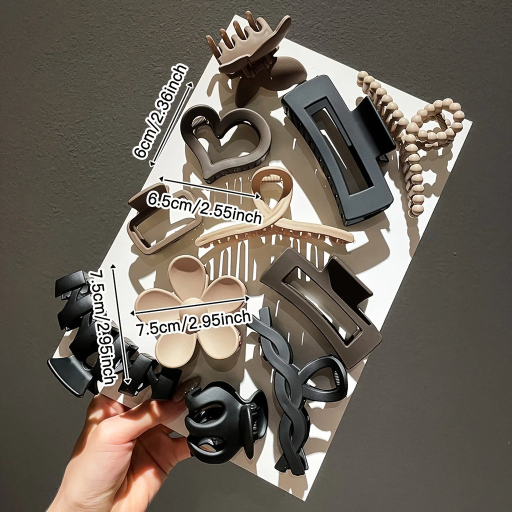 11pcs Elegant Hair Claw Clip Collection