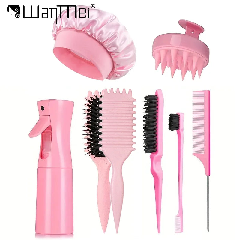 Hair Essentials Pack 🌟 Brush + Comb + Cap
