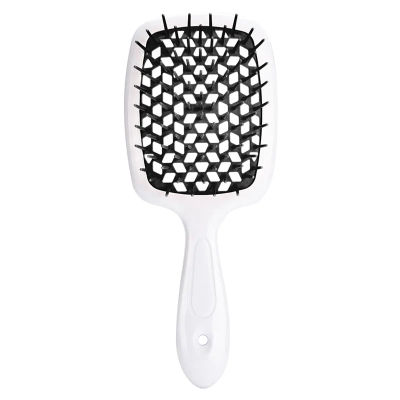 Fluffy Mesh Hair Comb – Detangling & Scalp Massage Brush for Wet or Dry Hair, Ideal for Salon and DIY Styling