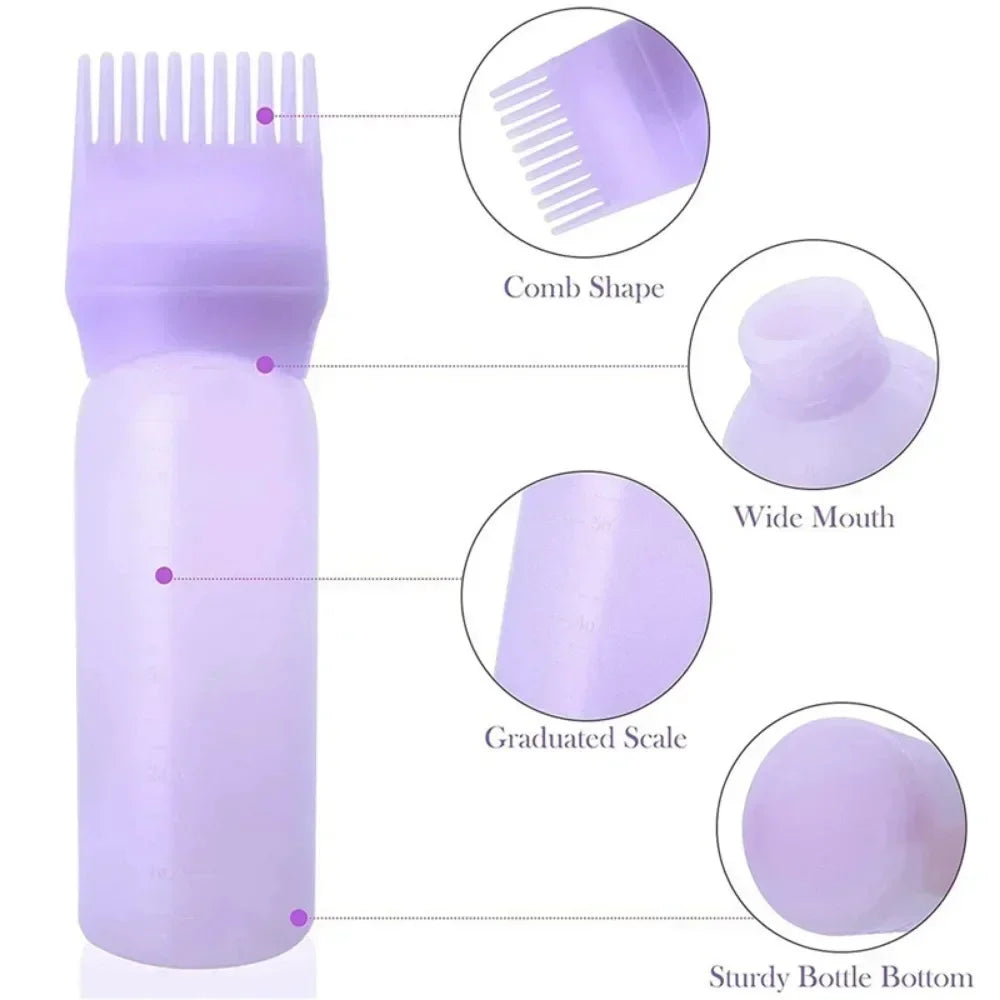 Silicone Shampoo & Scalp Massage Brush – Hair Dye, Oil Applicator, and Styling Tool for Salon or Home Use