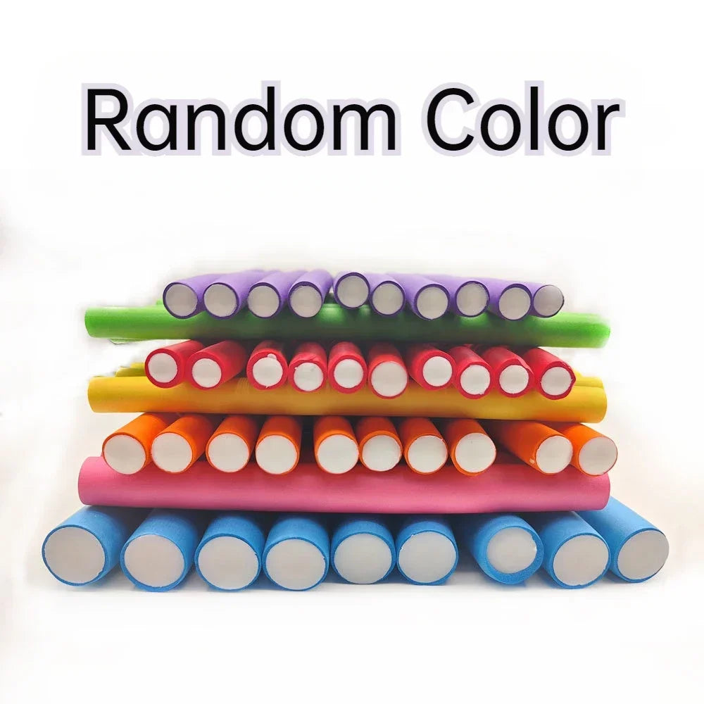 10 Piece Soft Foam Flexible Hair Curlers – No-Heat Twist & Style Rollers