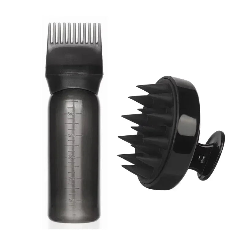 Silicone Shampoo & Scalp Massage Brush – Hair Dye, Oil Applicator, and Styling Tool for Salon or Home Use