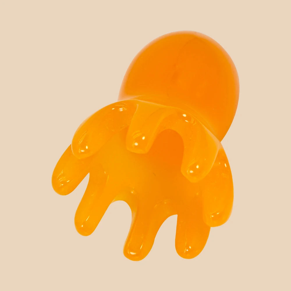 Cute Octopus Resin Scalp Massage Comb – Korean Hair Care Tool for Stress Relief, Anti-Hair Loss, and Portable Head Massage at Home or Travel