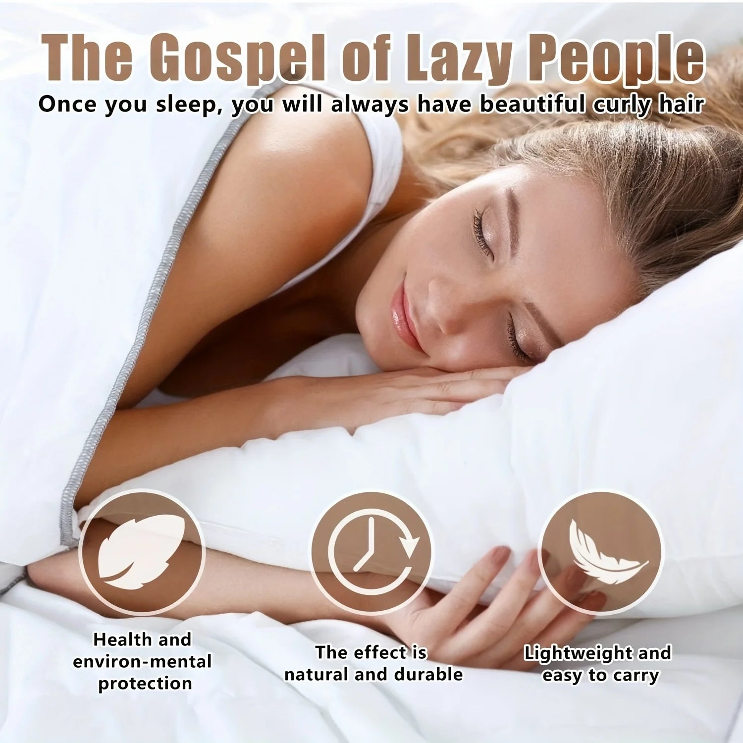 1pc Soft No-Heat Octopus Hair Curler – Overnight Hairstyling Band for Long Hair, Creates Heat-Free Curls