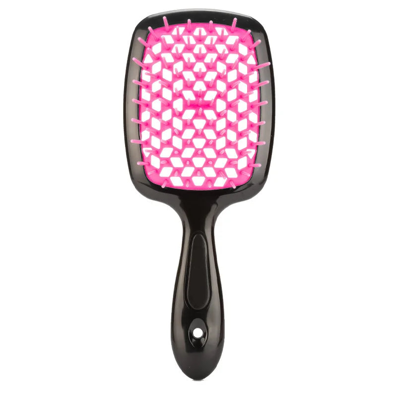 Fluffy Mesh Hair Comb – Detangling & Scalp Massage Brush for Wet or Dry Hair, Ideal for Salon and DIY Styling