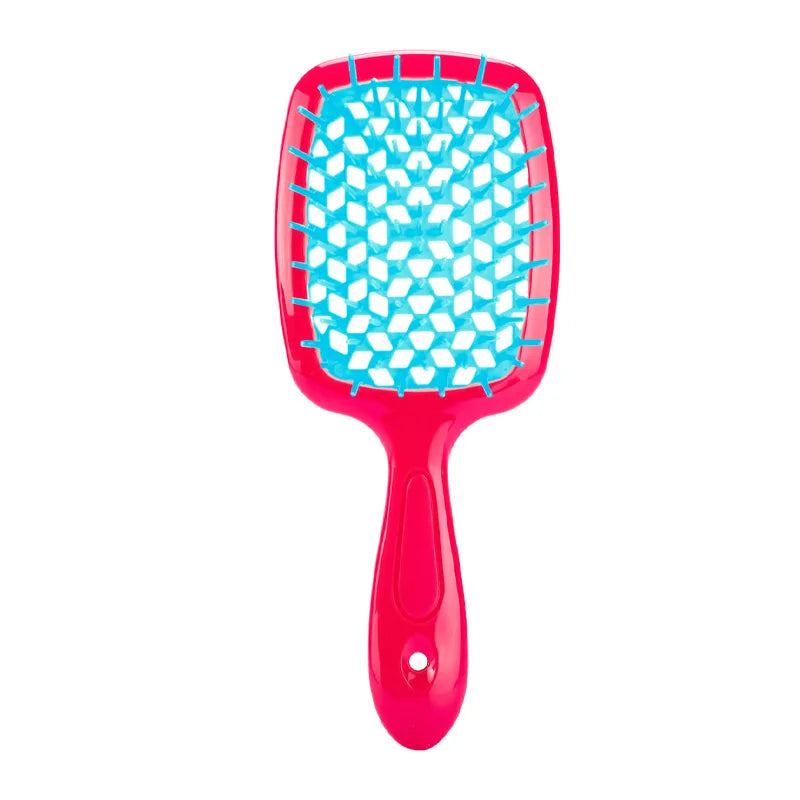 Fluffy Mesh Hair Comb – Detangling & Scalp Massage Brush for Wet or Dry Hair, Ideal for Salon and DIY Styling