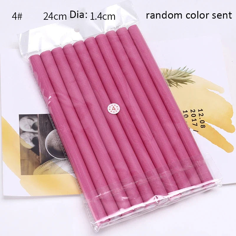 Flexi Hair Rollers – 10pcs Soft Foam Curling Rods