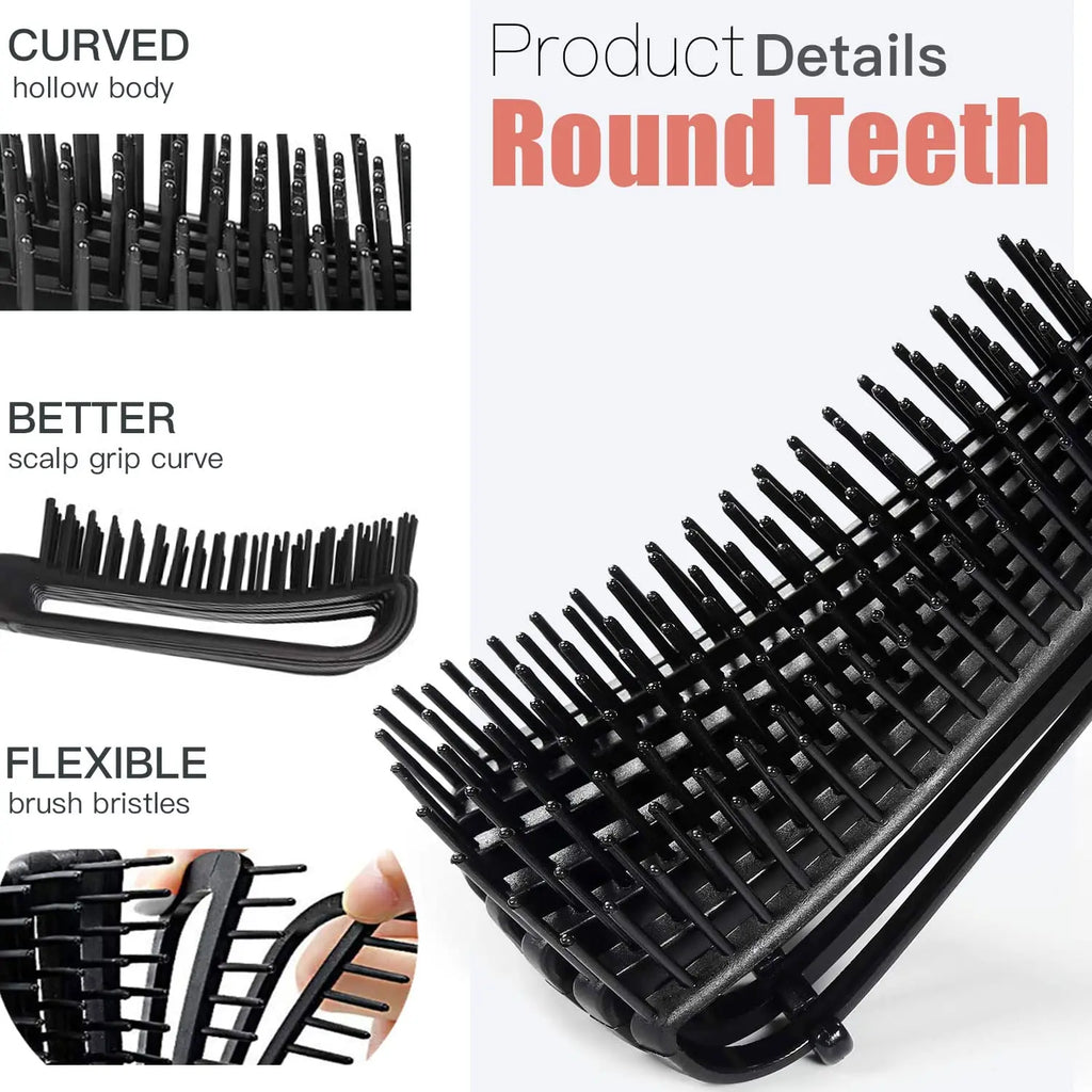 Piece Flexible Detangling Brush Set for curly wet/dry hair, easy to style and clean.