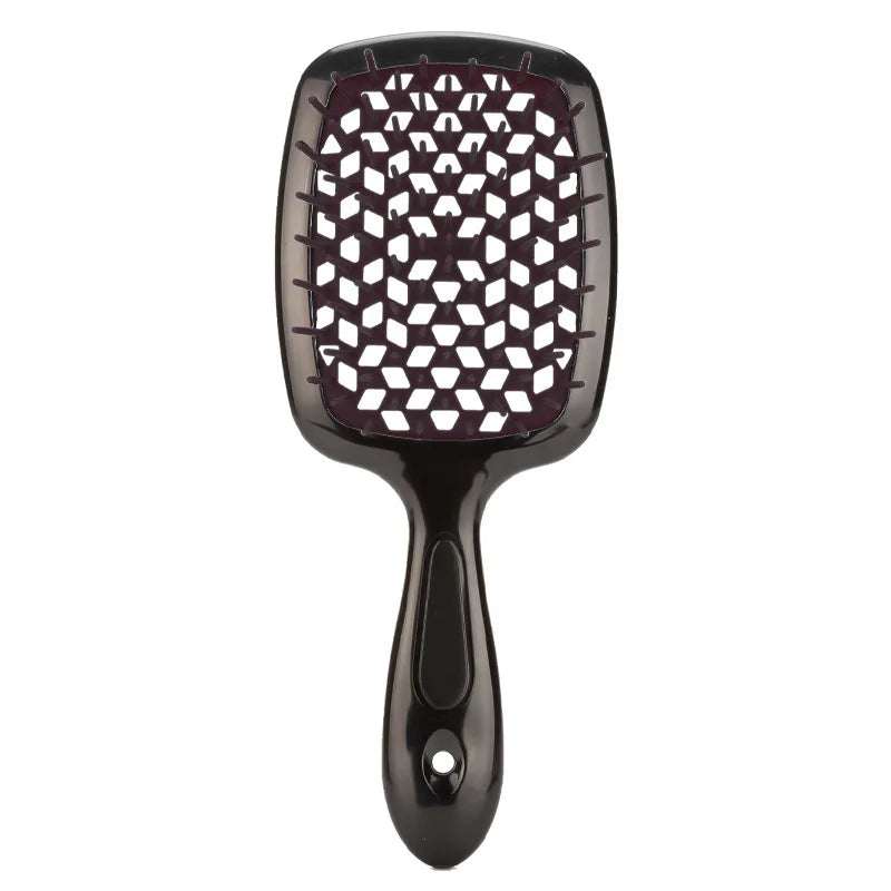 Fluffy Mesh Hair Comb – Detangling & Scalp Massage Brush for Wet or Dry Hair, Ideal for Salon and DIY Styling