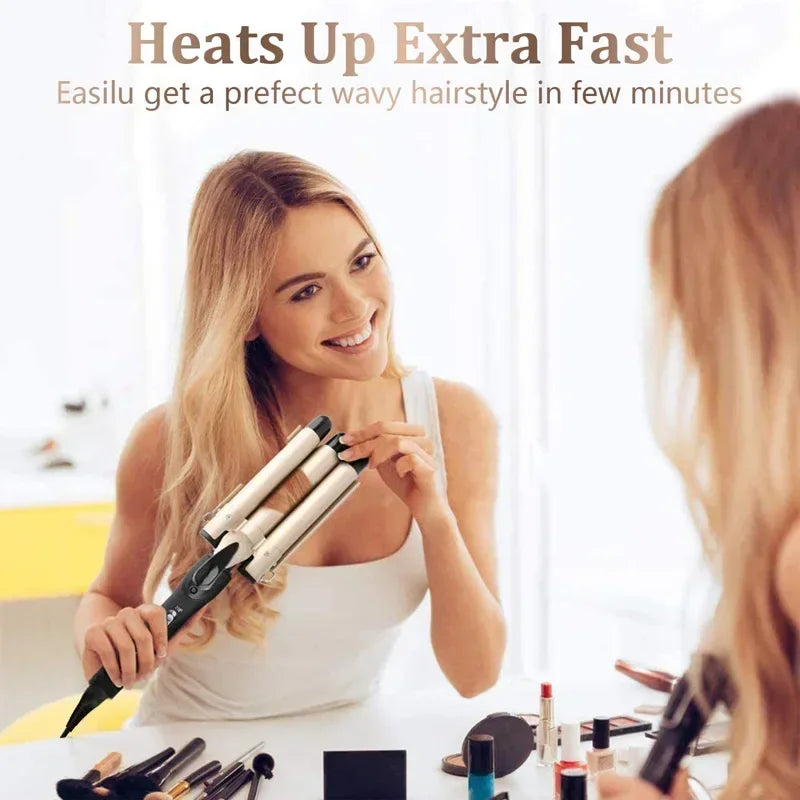 3 Barrel Hair Curling Iron for Beach Waves