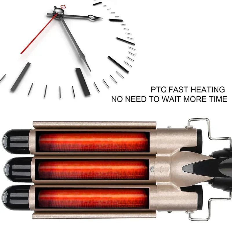 3 Barrel Hair Curling Iron for Beach Waves
